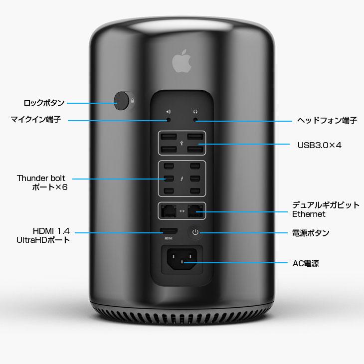 Mac Pro Apple MD878J/A A1481 Late 2013 AMD FirePro D700×2基搭載