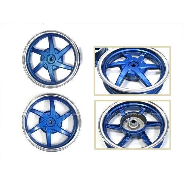 新品 AF34 AF35 ライブディオ DIO 前後 アルミホイール ブルー : wheat