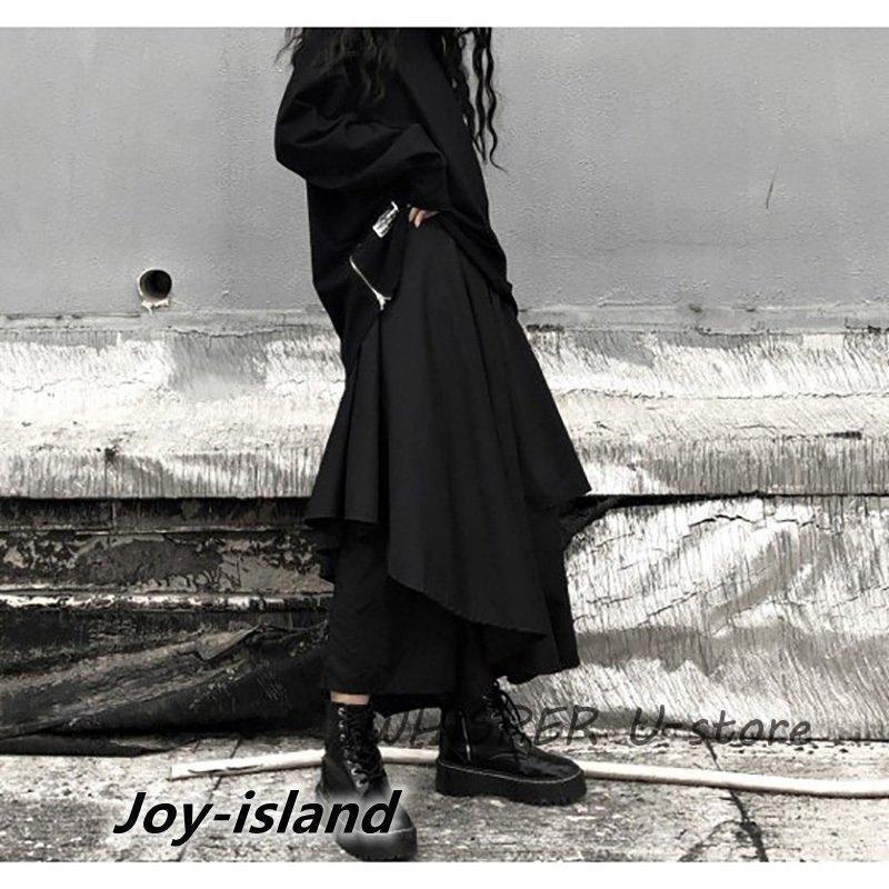 袴パンツ モード系 ワイドパンツ レディース スカート風 メンズ 韓国