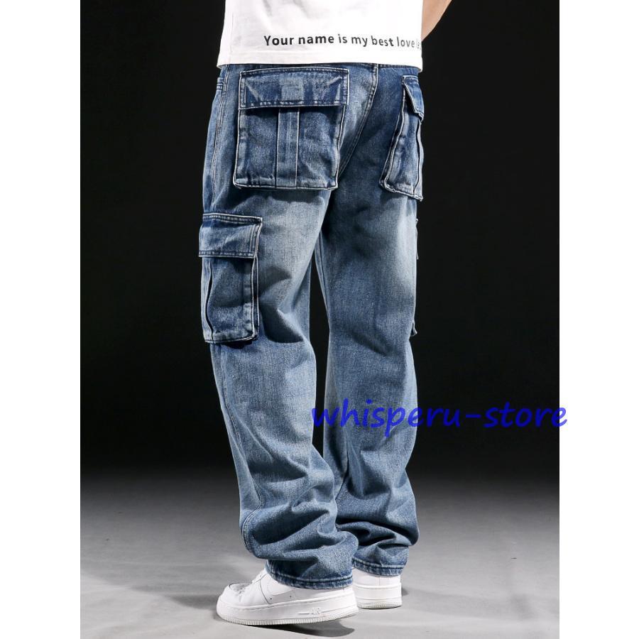 極太 デニム ジーンズ バギーパンツ メンズ ビッグシルエット B系