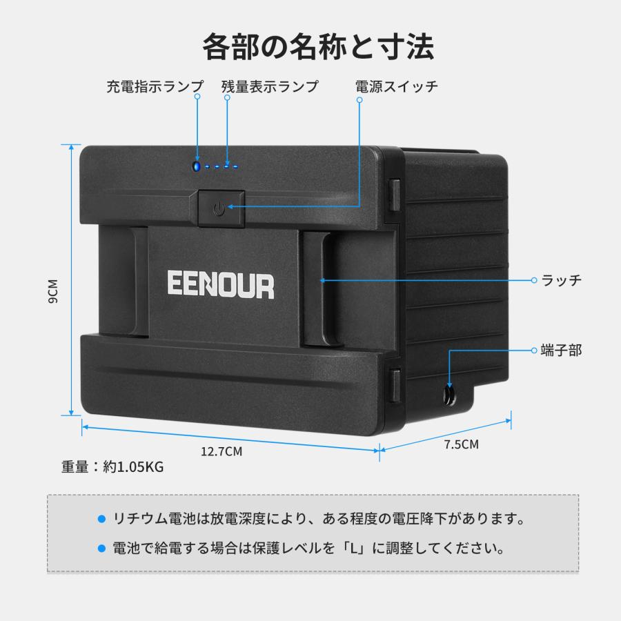EENOUR 冷蔵庫用バッテリー TAWシリーズ専用バッテリー 車載冷蔵庫