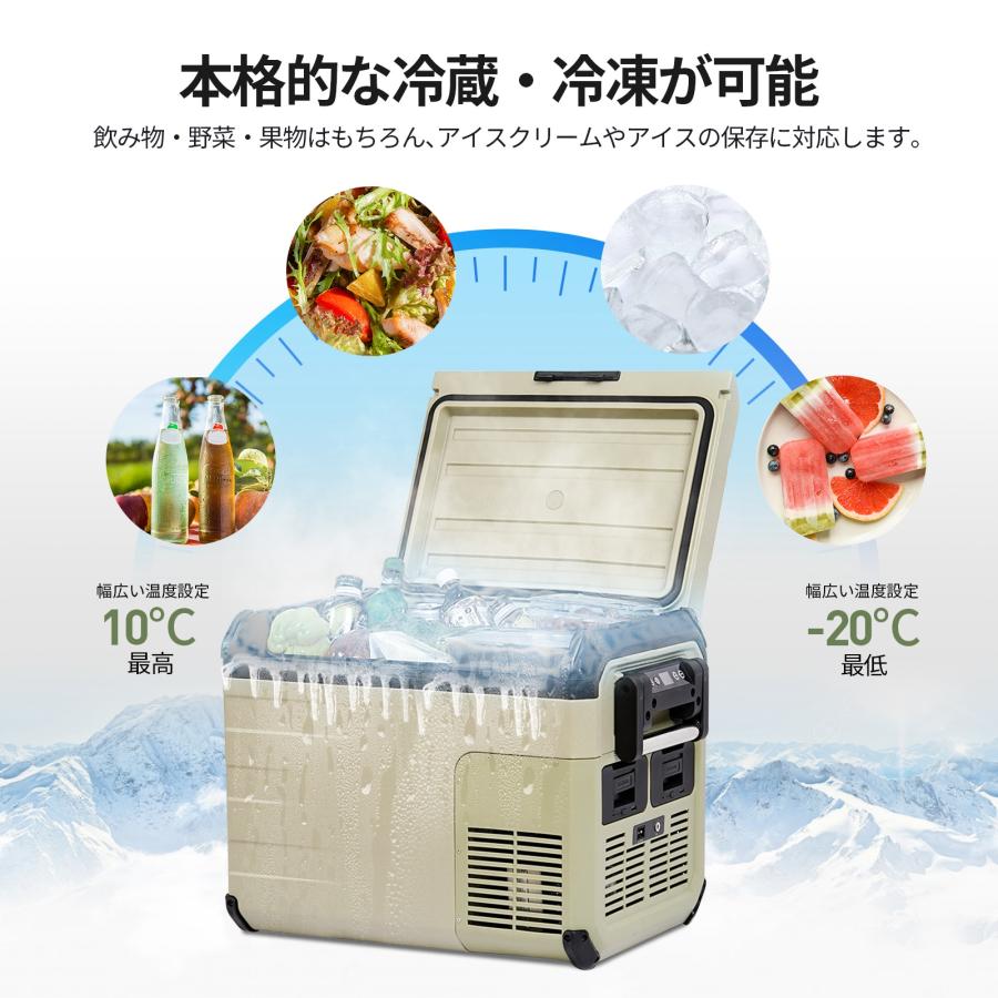 EENOUR 車載冷蔵庫 ポータブル冷蔵庫 35L 45L バッテリー内蔵可能 -20