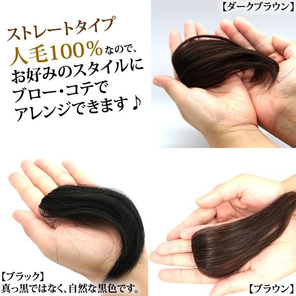 ウィッグ ヘアピース 人毛100％ 円形脱毛症 部分ウィッグ かつら 送料