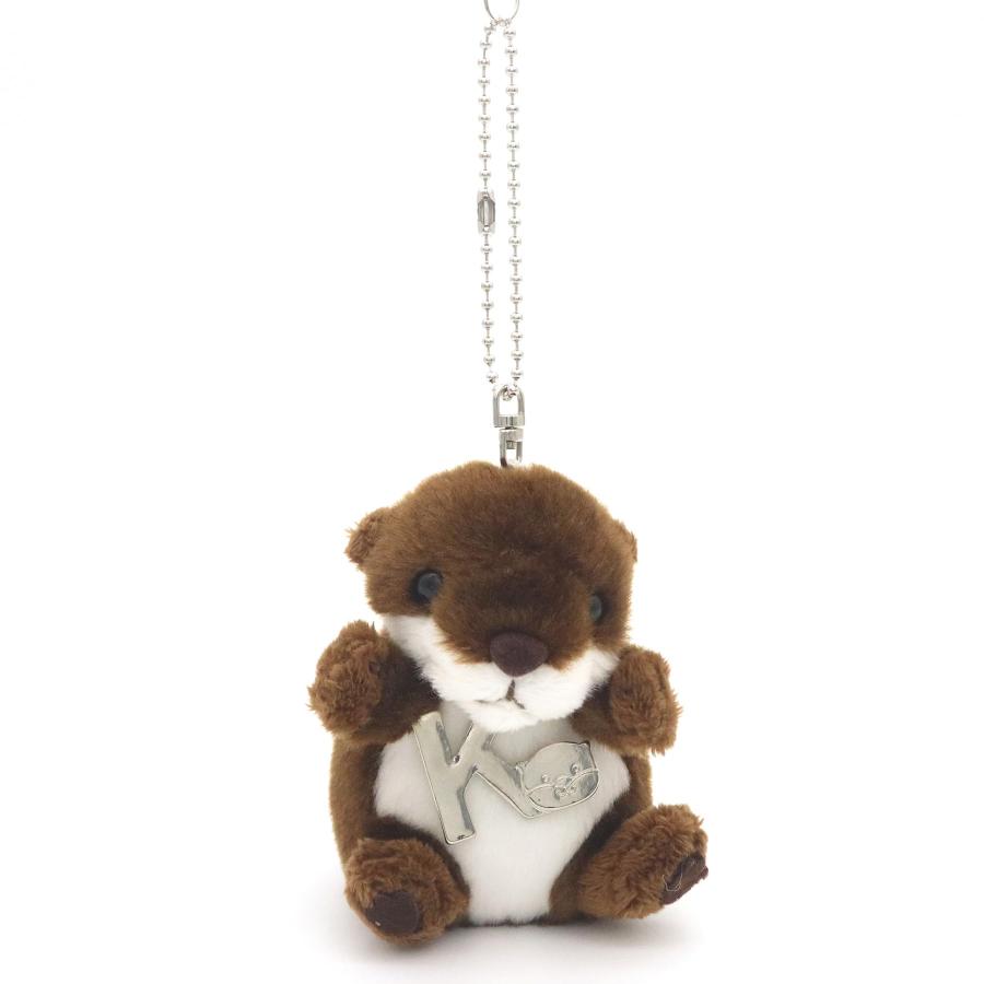 テイクオフ カワウソ ぬいぐるみ ストラップ イニシャルチャーム 【K
