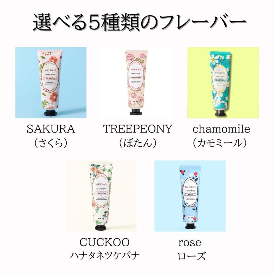 ギフトにオススメ】MEIDEN ハンドクリーム 5セット ローズ サクラ