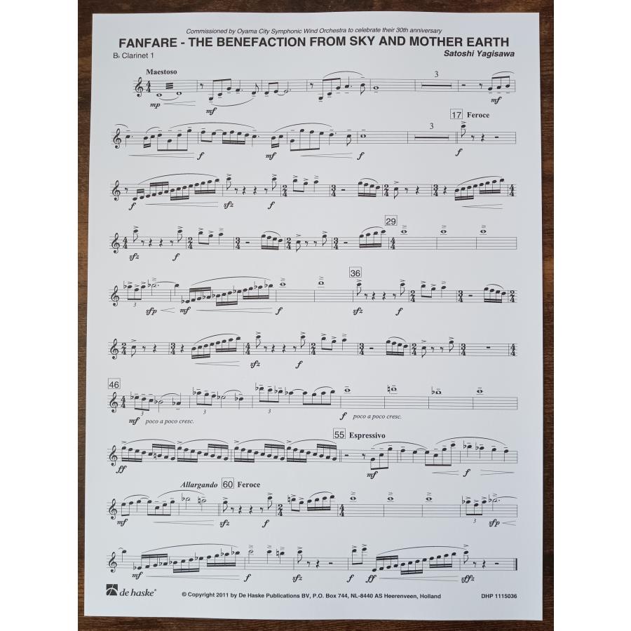 送料無料 吹奏楽楽譜 八木澤 教司：ファンファーレ「天と大地からの