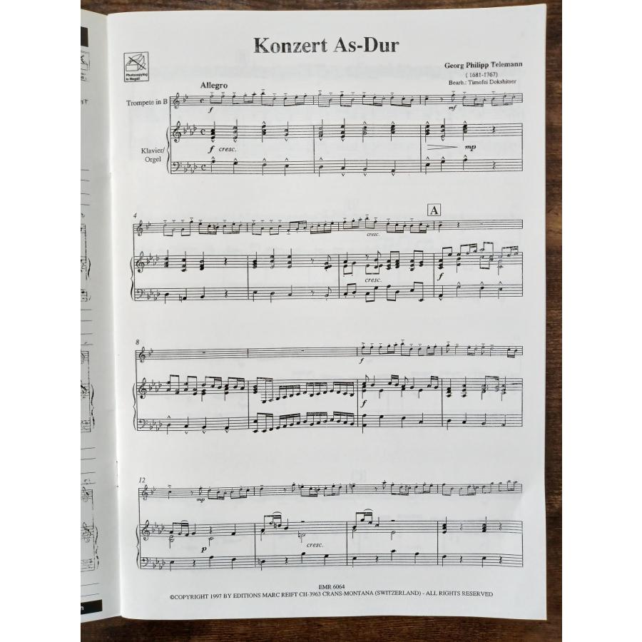 送料無料 トランペット楽譜 ゲオルク・フィリップ・テレマン：協奏曲