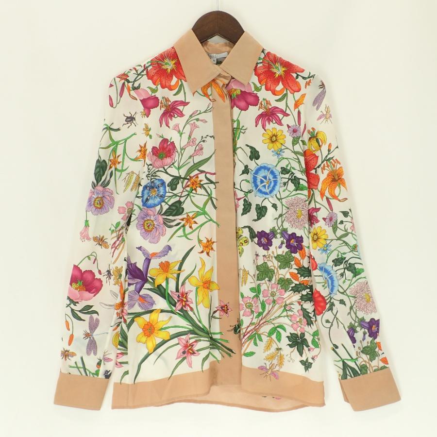 GUCCI（グッチ） 国内正規/ 358692 フローラ シルク100% 長袖ボタン