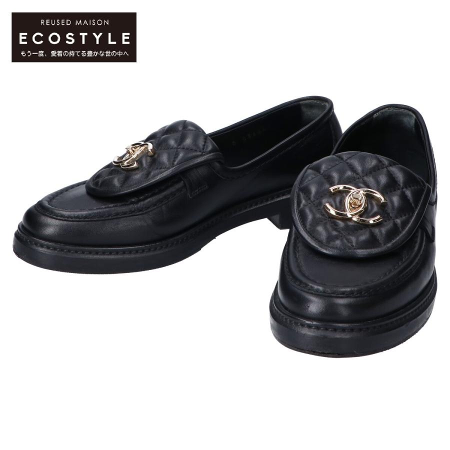 CHANEL（シャネル） G36646 ココマーク キルティング レザーローファー