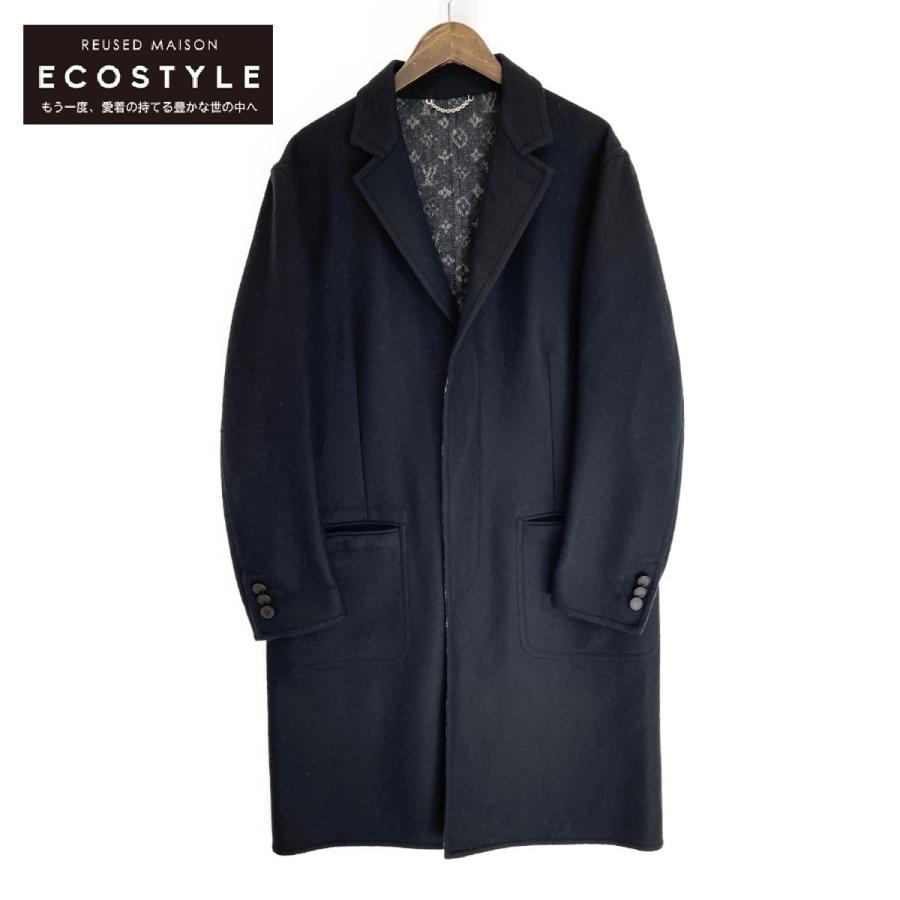 LOUIS VUITTON ルイ ヴィトン 18AW カシミヤ混 裏地モノグラム ダブル