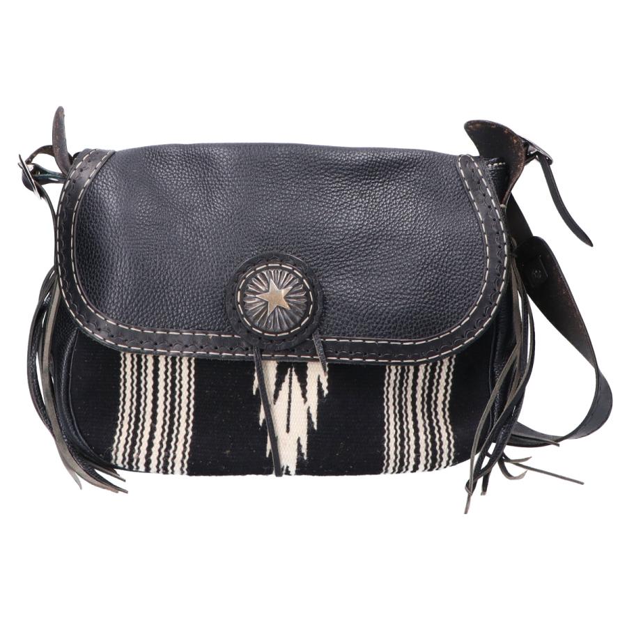 LUCKY JOHN ラッキージョン オルテガ柄ラグ/レザー スターコンチョ