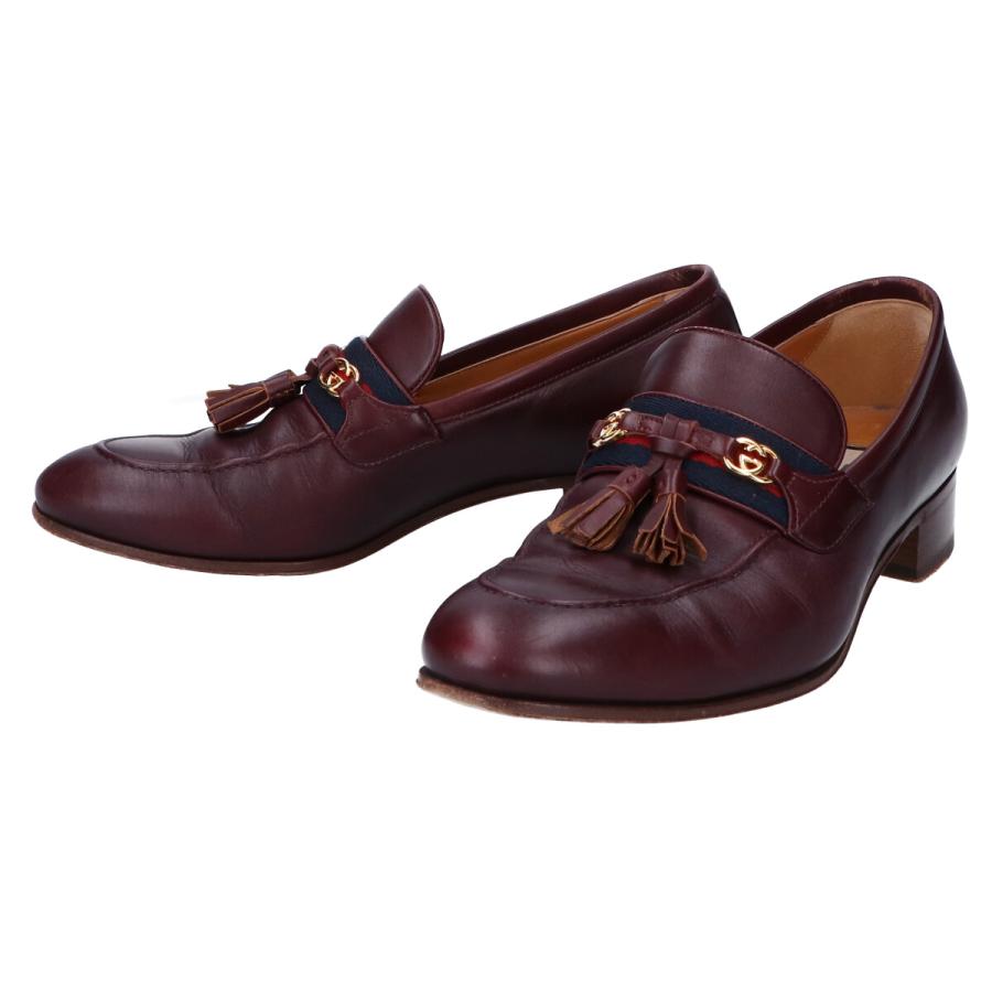 GUCCI（グッチ） ウェブ/インターロッキングG付 タッセルローファー