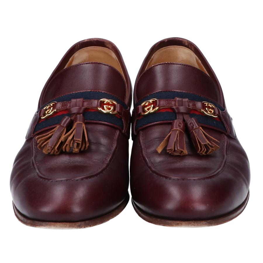 GUCCI（グッチ） ウェブ/インターロッキングG付 タッセルローファー