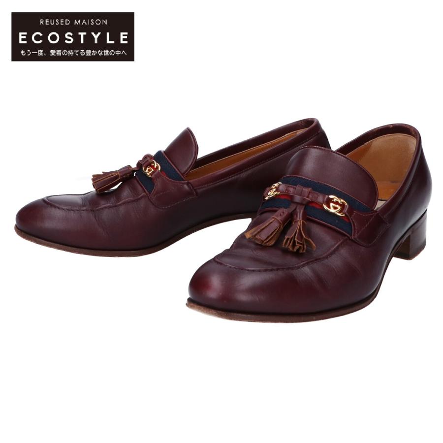 GUCCI（グッチ） ウェブ/インターロッキングG付 タッセルローファー