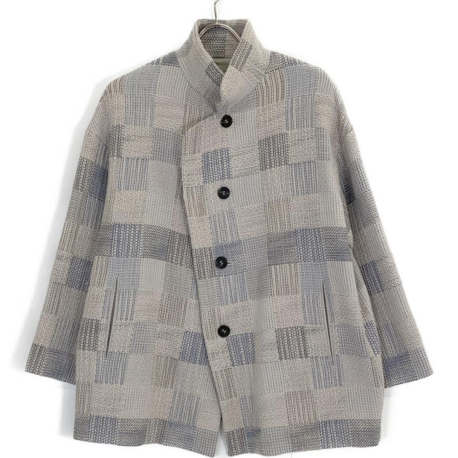 JURGEN LEHL ヨーガンレール ホワイト系 ウール 格子柄チェック