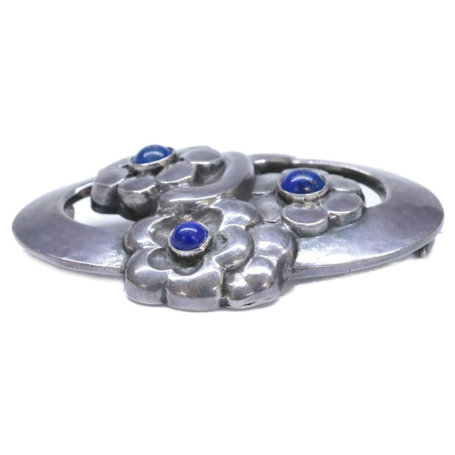 GEORG JENSEN ジョージジェンセン SV925 28 ラピスラズリ フラワー