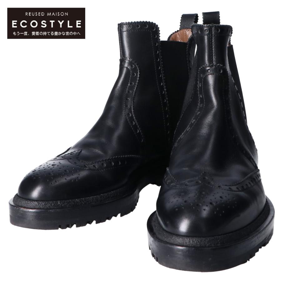 HERMES エルメス ウイングチップ サイドゴアブーツ シューズ 35