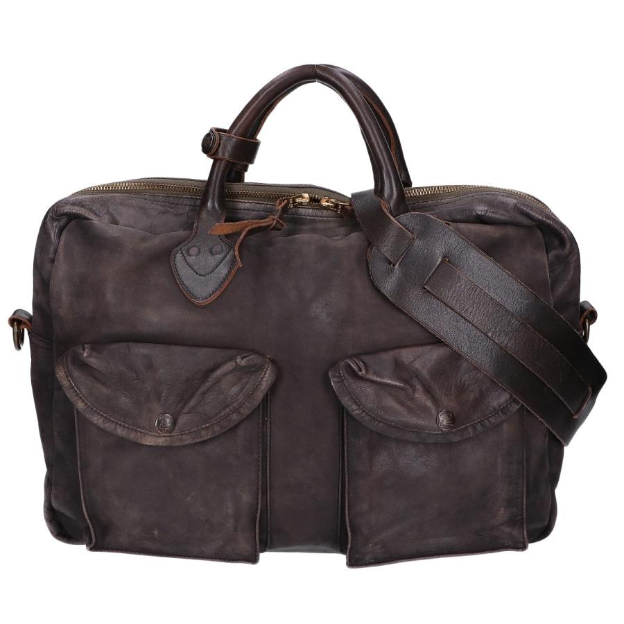 RRL ダブルアールエル ヴィンテージ加工 オールレザー 2WAY ビジネス