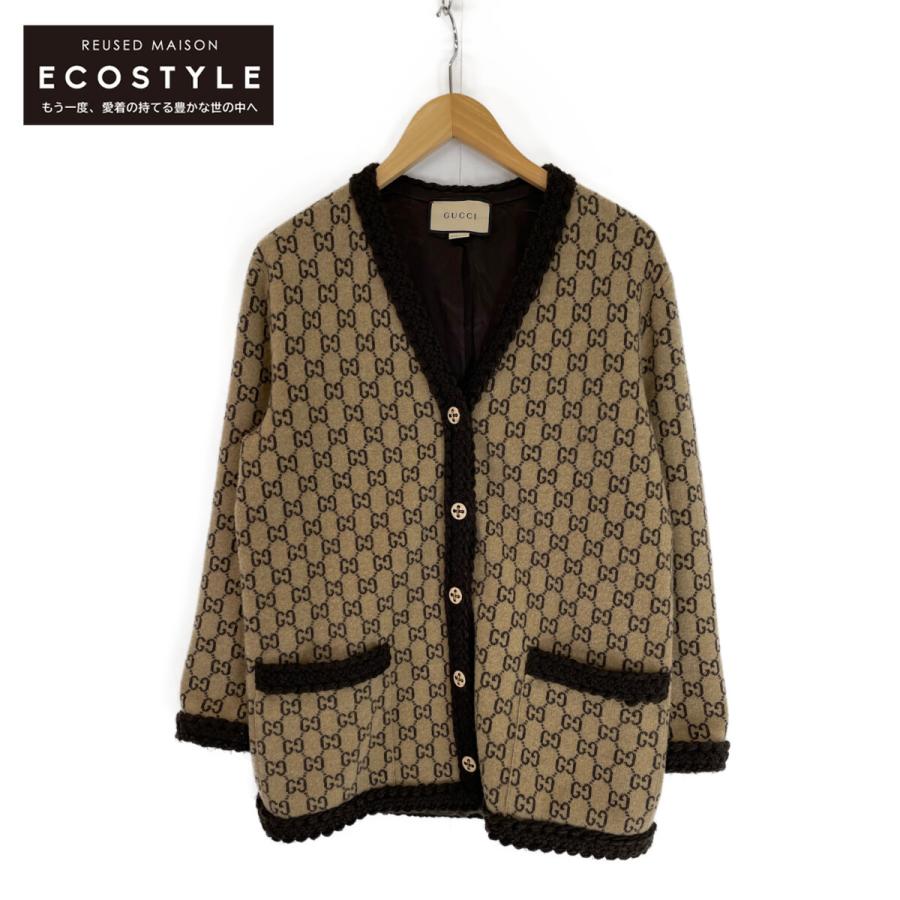 GUCCI（グッチ） 国内正規/ 644570 GG柄 ウール ニット カーディガン S