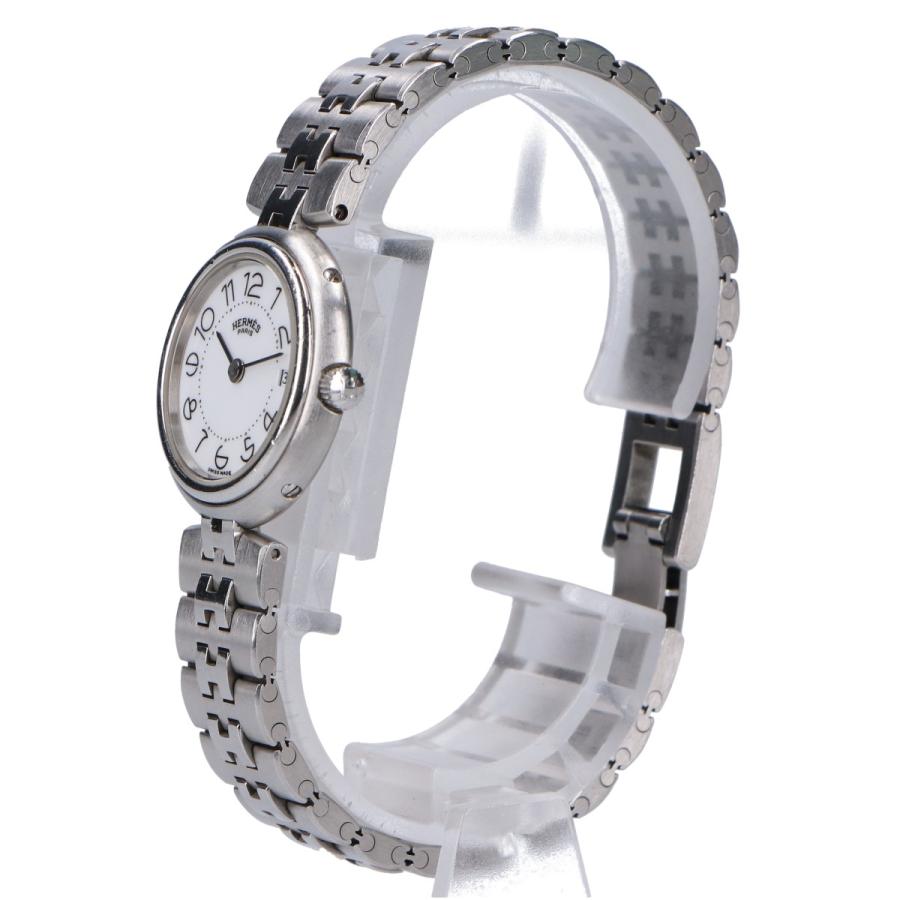 HERMES エルメス プロフィール デイト クォーツ 腕時計 シルバー
