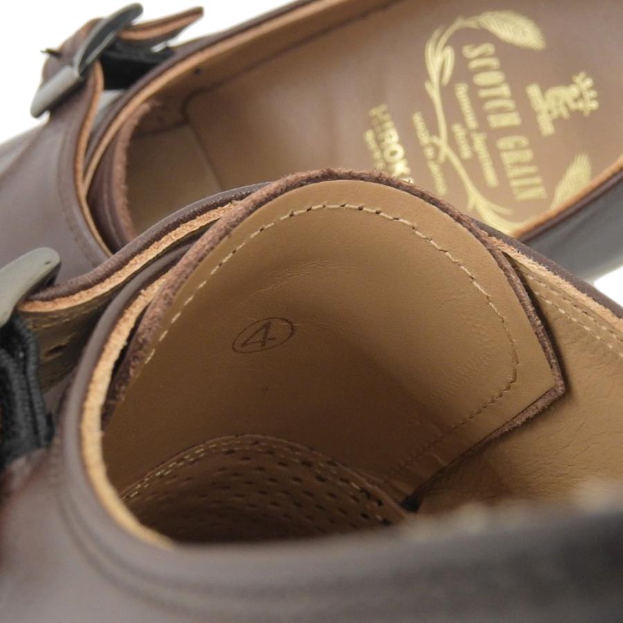 スコッチグレイン（SCOTCH GRAIN） 美品 カーフ ダブルモンク シューズ