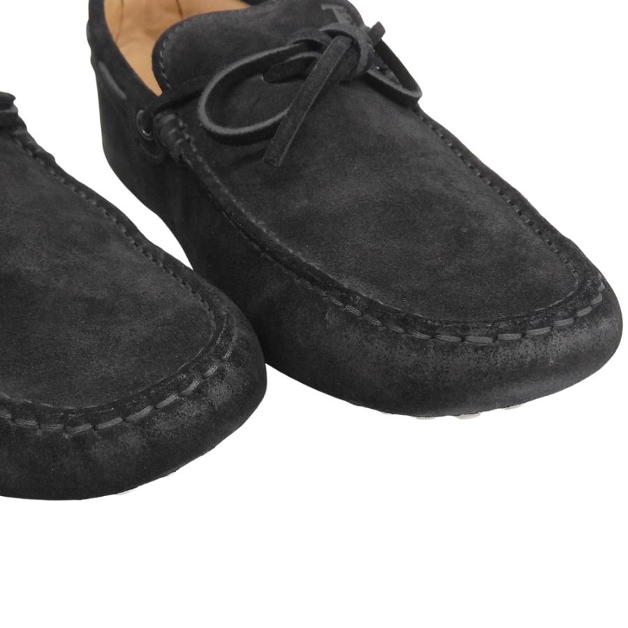TOD'S トッズ ドライビングシューズ メンズ スエード ブラック 7 1/2