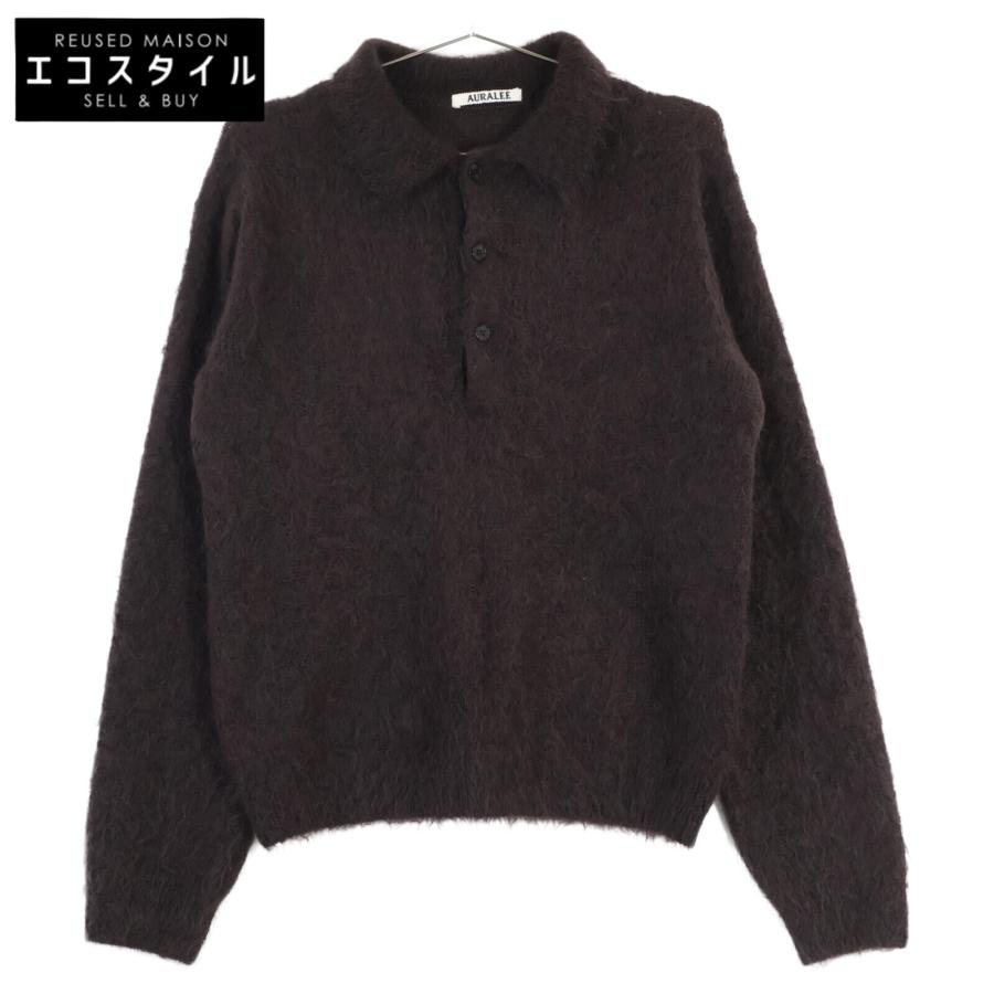 美品 AURALEE オーラリー A22AP05KM BRUSHED SUPER KID MOHAIR KNIT