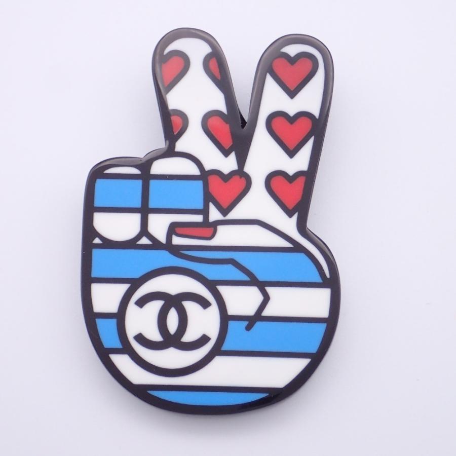 CHANEL（シャネル） 16K ココマーク ピース ブローチ ブルー系