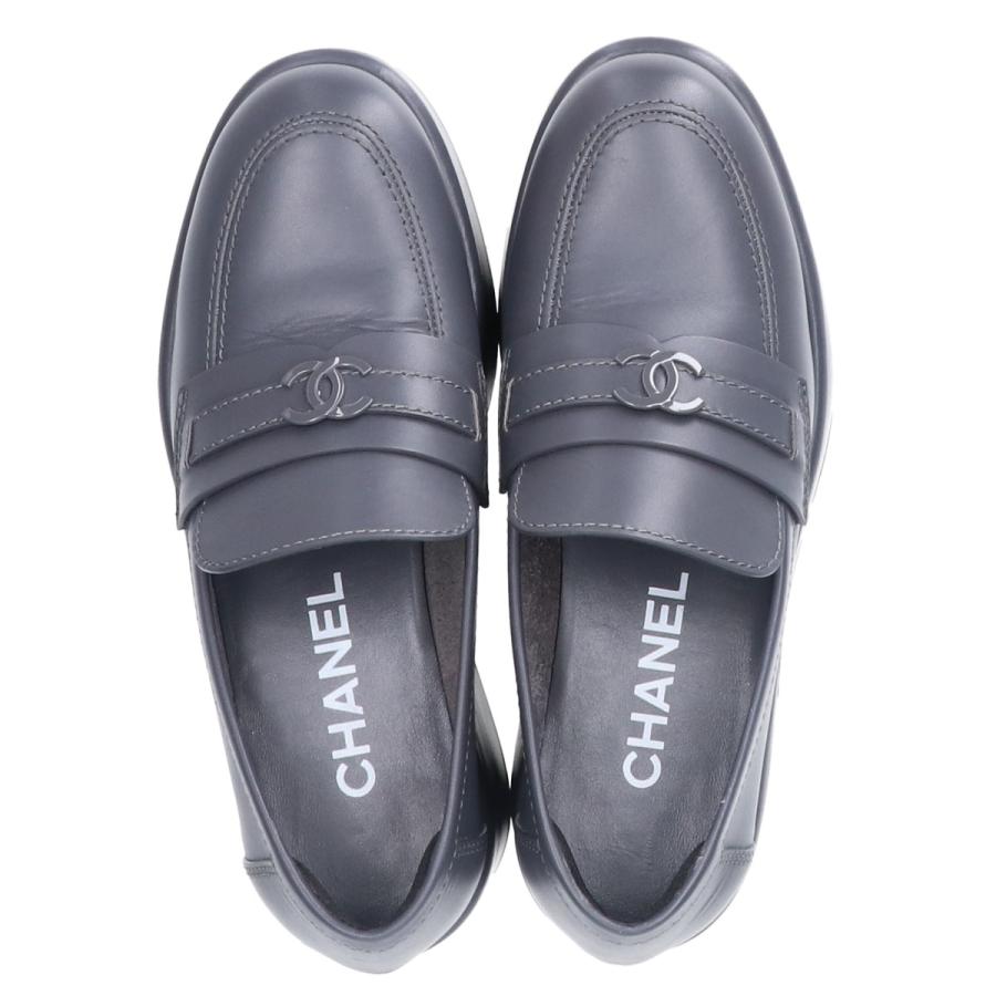 CHANEL（シャネル） 22B G39206 ココマーク 厚底レザーローファー