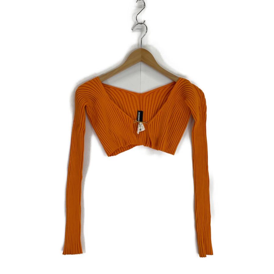 JACQUEMUS ジャックムス オレンジ リブニット クロップド カーディガン