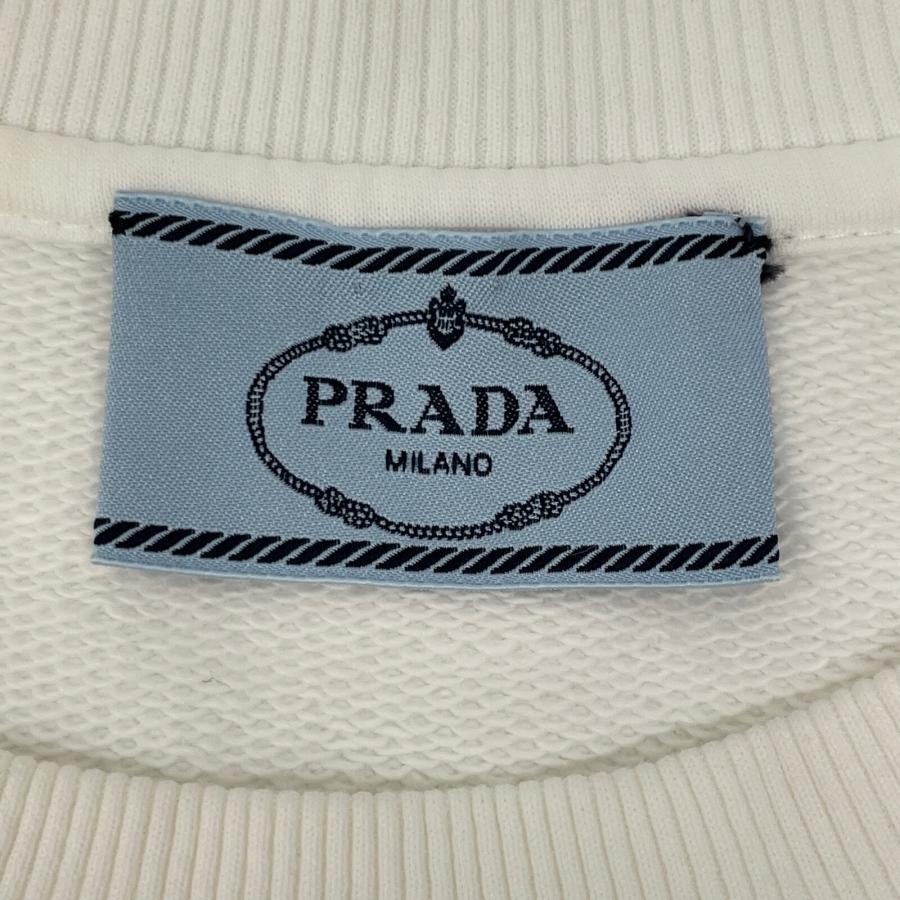 PRADA（プラダ） 21AW ホワイト オーバーサイズ ロゴプリントクルー