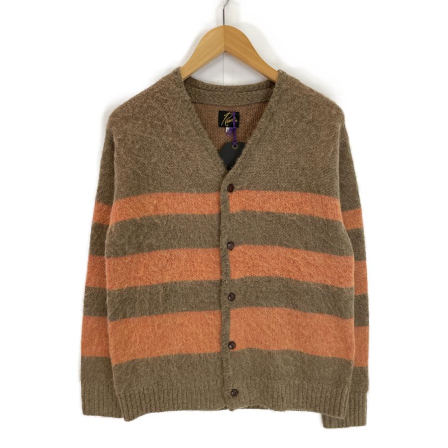 needles ニードルズ Bshop別注 ボーダー モヘアカーディガン ライト