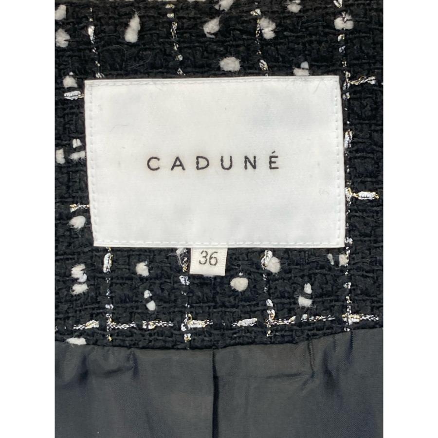 CADUNE カデュネ 【神崎恵コラボ】ノーカラーショートツイード