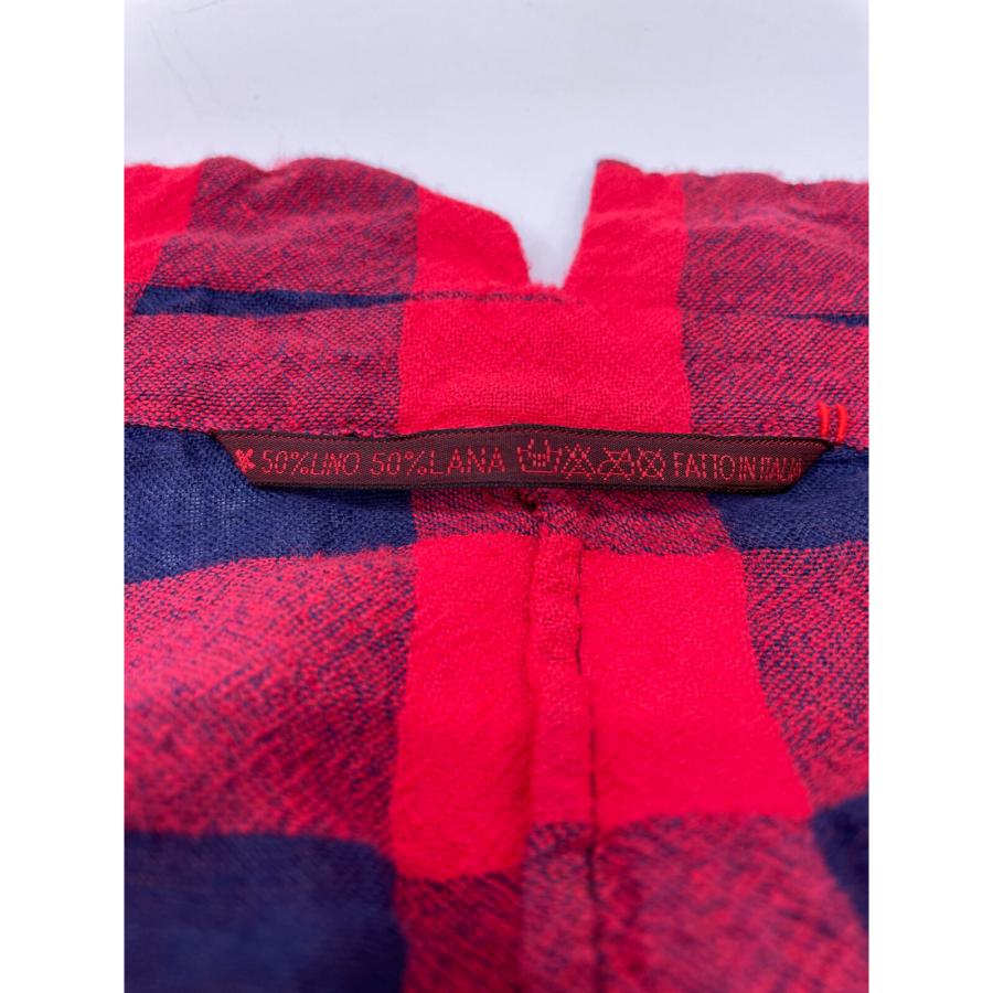 DANIELA GREGIS ダニエラグレジス レッド チェック柄 ウールリネン