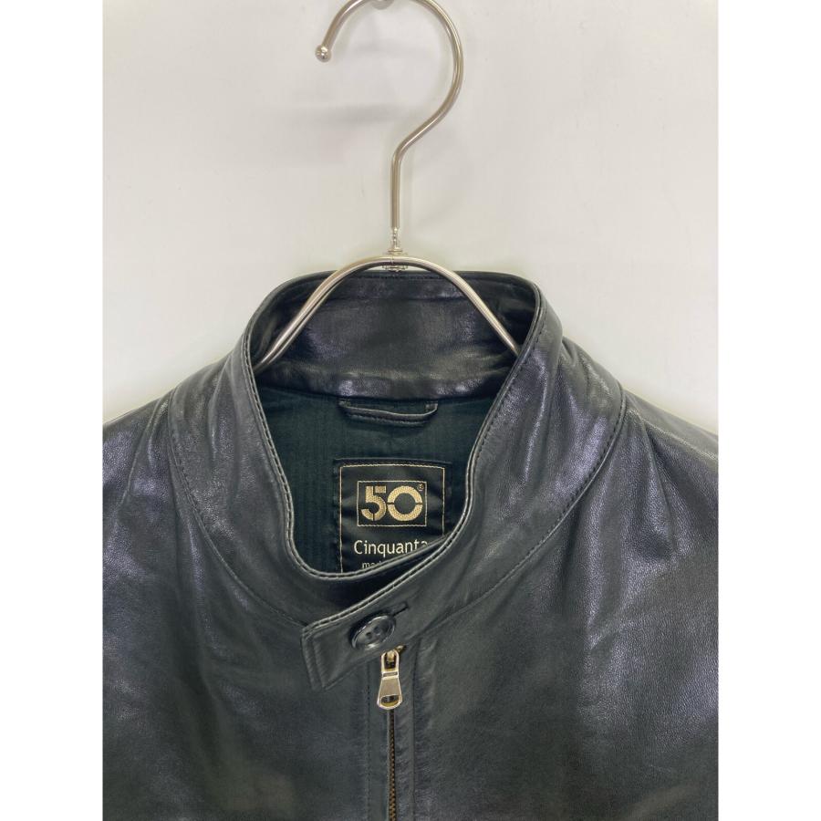 Cinquanta チンクアンタ 7309 ブラック ラムレザー スタンドカラー