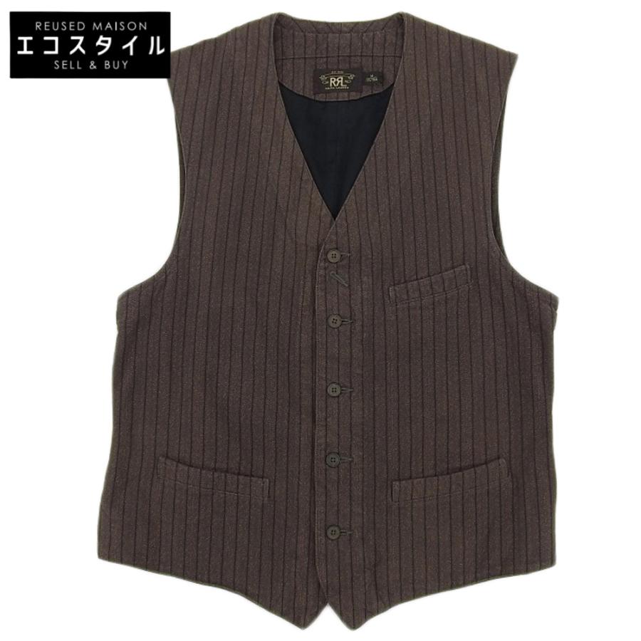 RRL ダブルアールエル LEADFIELD VEST コットン ストライプジレ