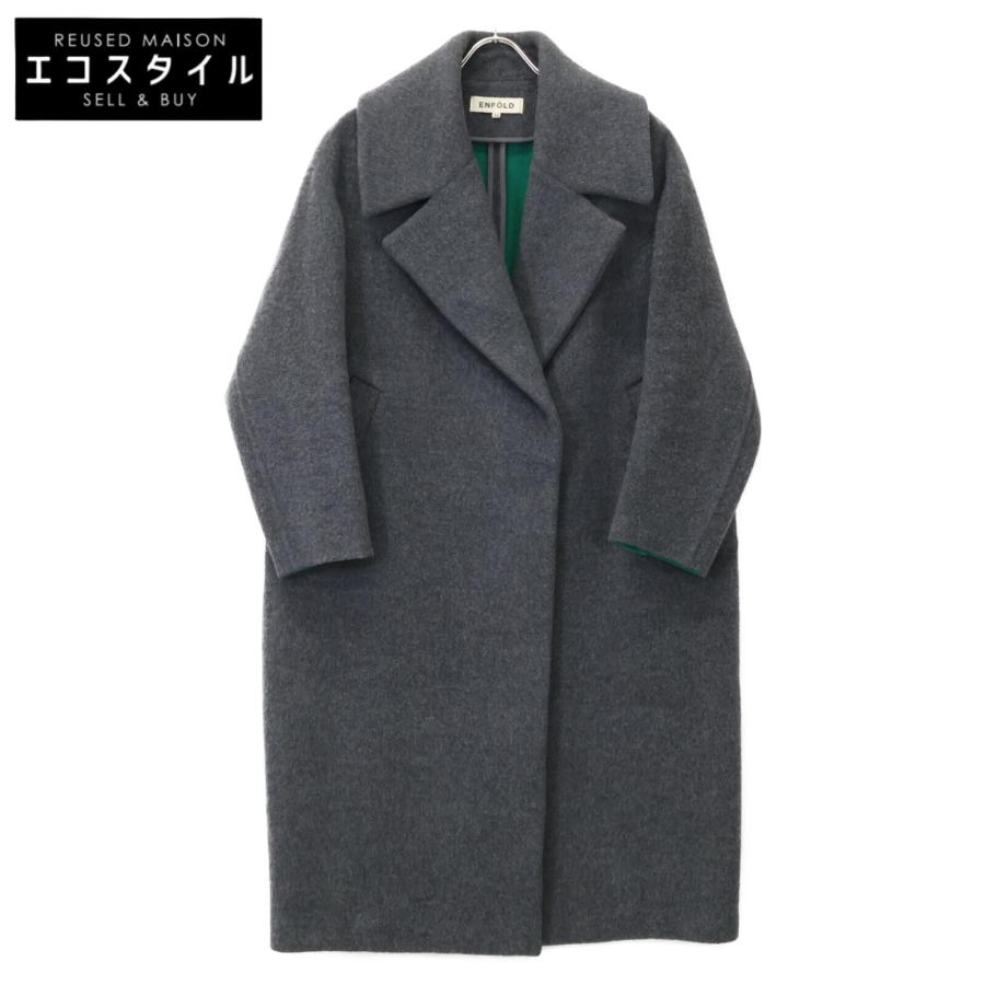 ENFOLD（エンフォルド） 3008A130-1230 グレー×グリーン ウールリバー