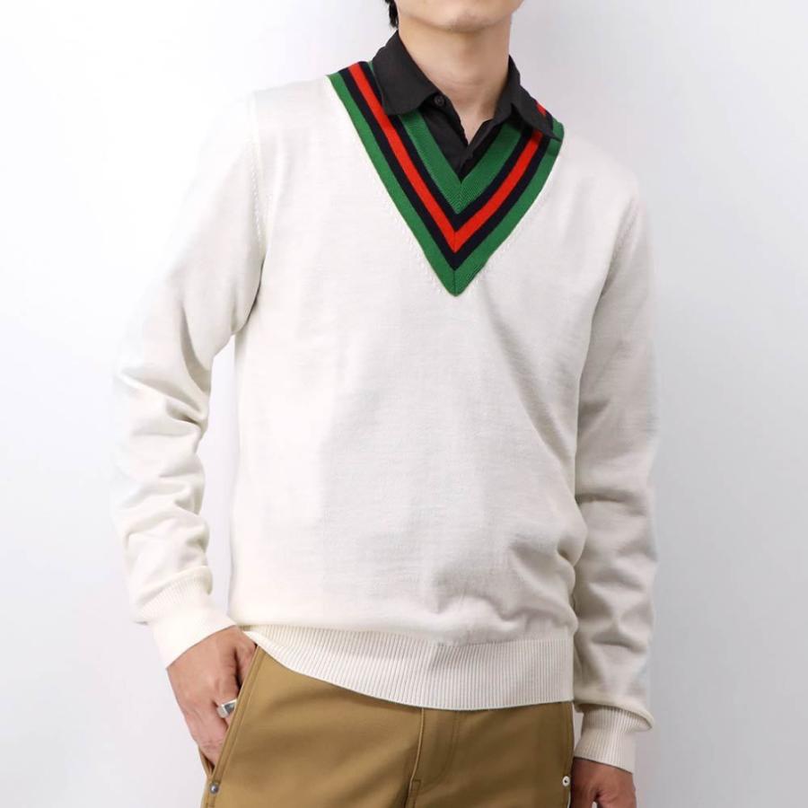 GUCCI（グッチ） ニット メンズ トップス Vネック ウール セーター