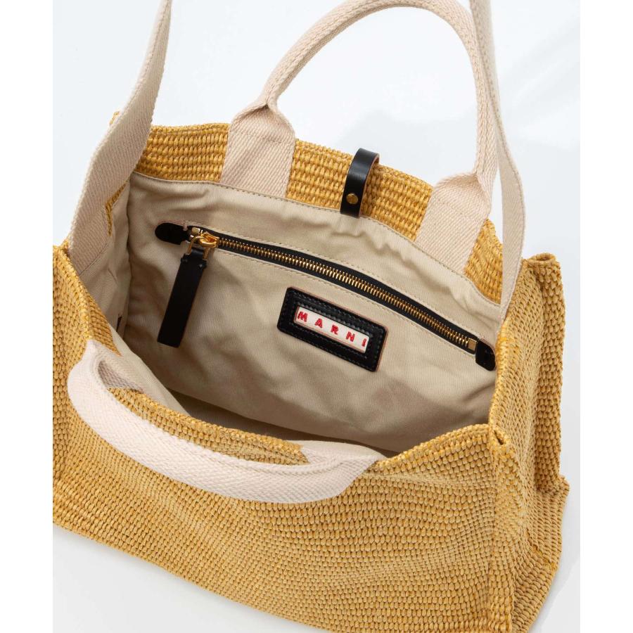 MARNI（マルニ） MARNI SMALL RAFFIA-EFFECT SMALL TOTE BAG ラフィア