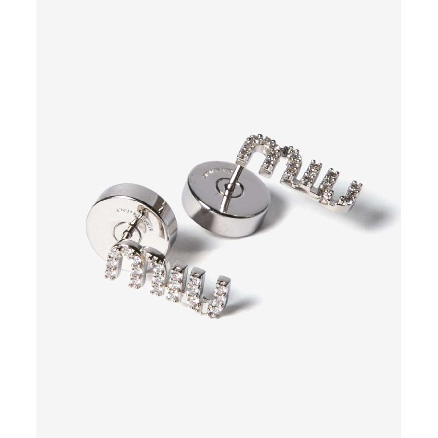 miu miu（ミュウミュウ） MIU MIU PIERCED EARRINGS クリスタル付