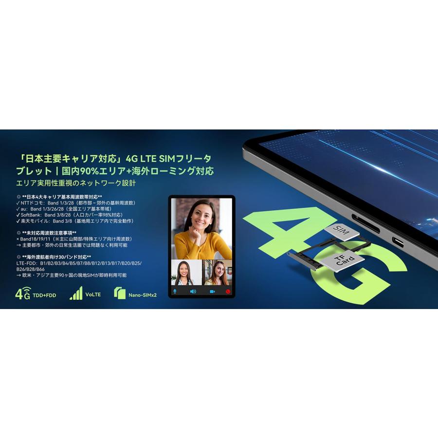 タブレット 11インチ BNCF Bpad 16GB+128GB+1TB拡張 Android 15 Helio