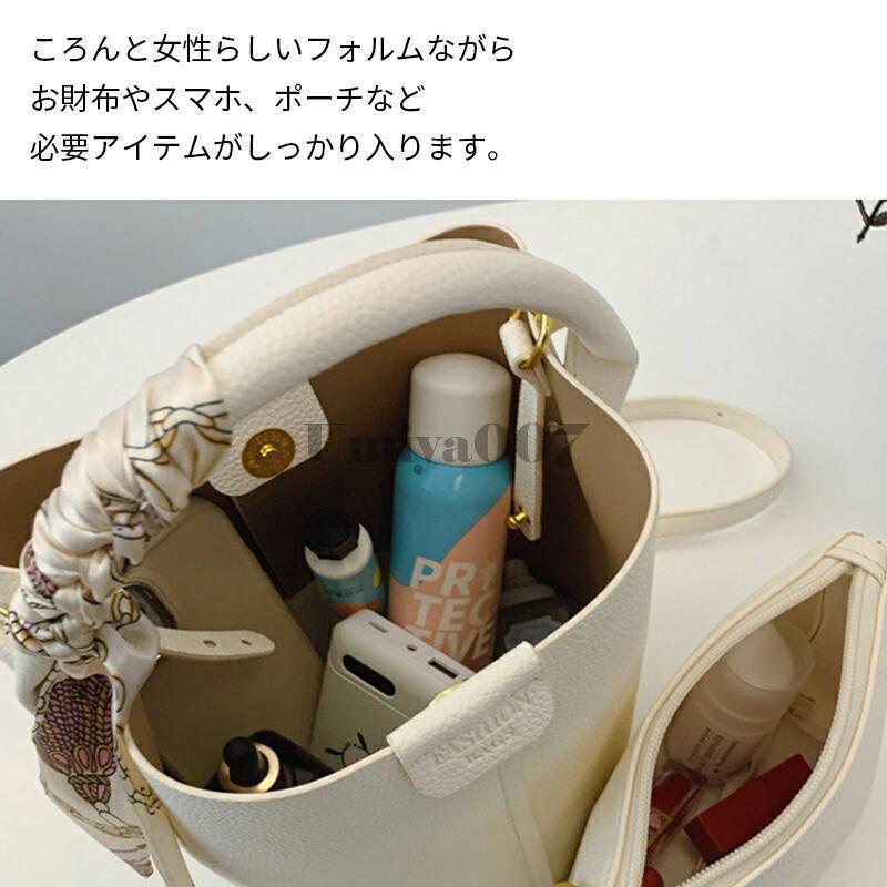 バッグインバッグ付 本革 キューブバッグ キューブ型バッグ バケツ型