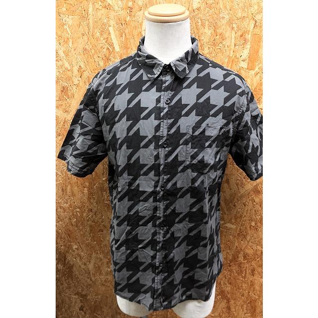 Amorte アモルテ LL メンズ シャツ 大柄千鳥格子 ハウンドトゥース
