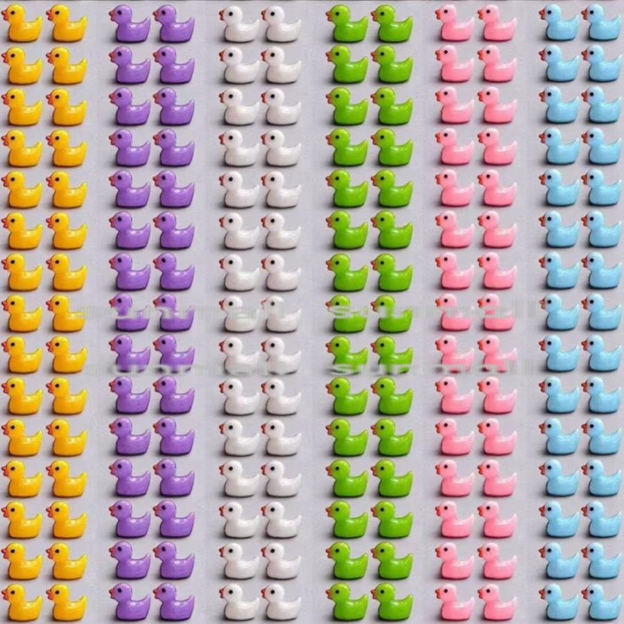 1点販売】【6色から選べる】ミニチュア アヒル フィギュア 指先サイズ