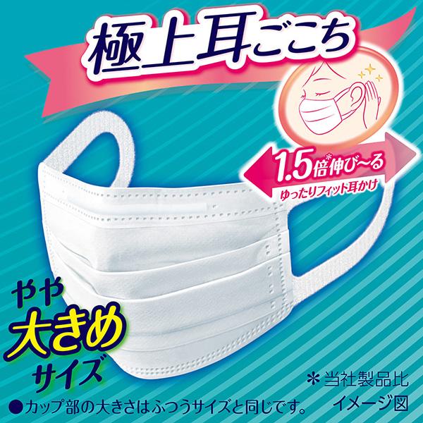超快適マスク 極上耳ごこち やや大きめ 50枚 爆買 : ユニ・チャーム