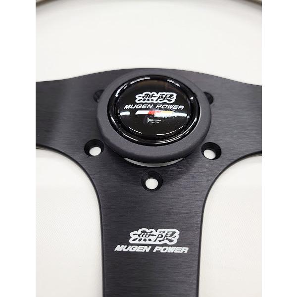 無限-MUGEN-]ステアリングホイールハンドル 35φ×3スポーク(スエード