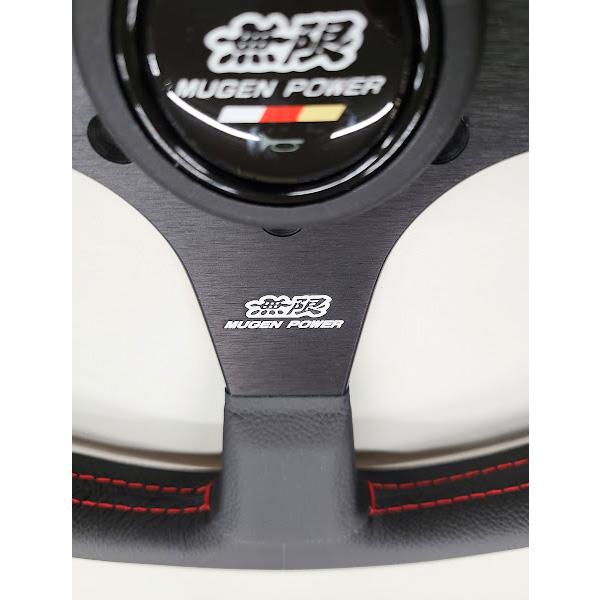 無限-MUGEN-]ステアリングホイールハンドル 35φ×3スポーク(レザー