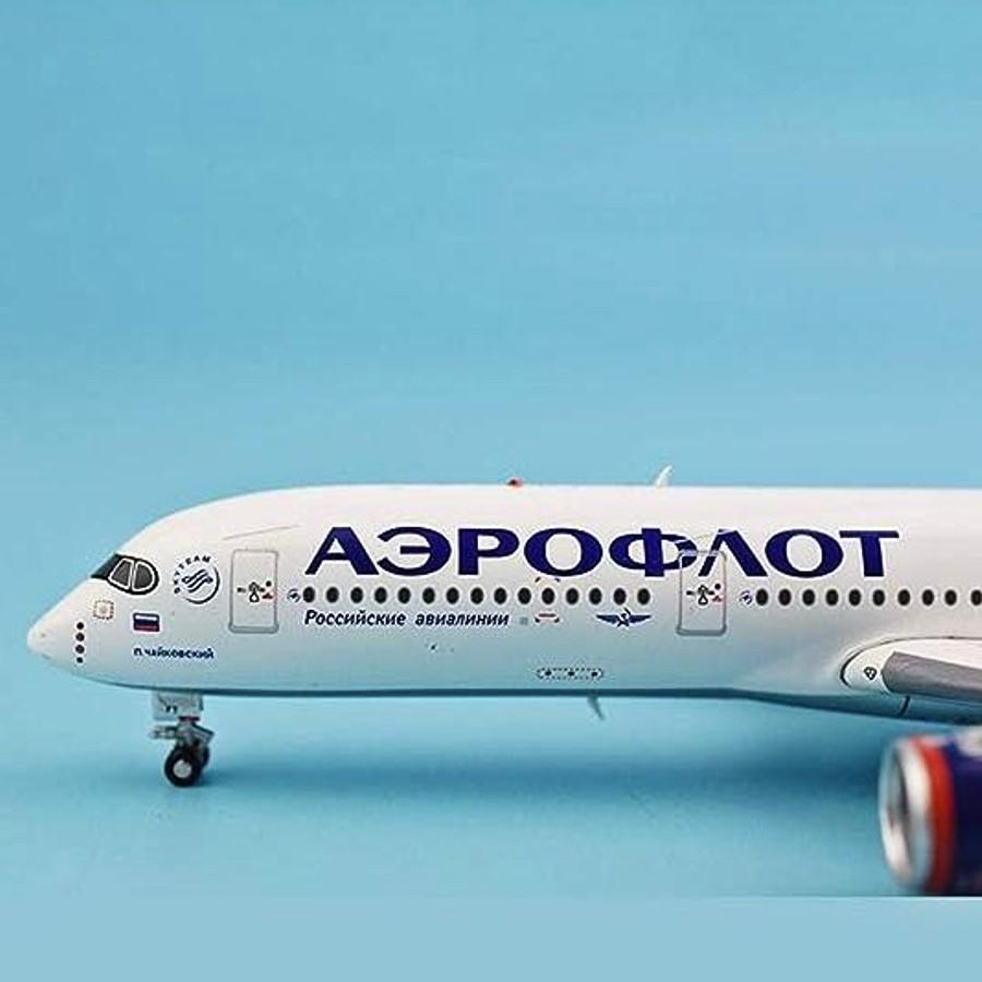 ロシア航空 アエロフロート 模型 飛行機 LED エアバス A350-900 1/144