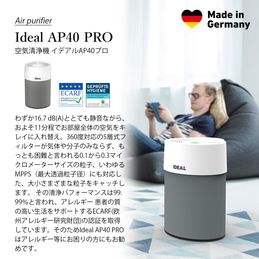IDEAL イデアル 空気清浄機 Ideal AP40 PRO / ドイツ製 〜約30畳向け