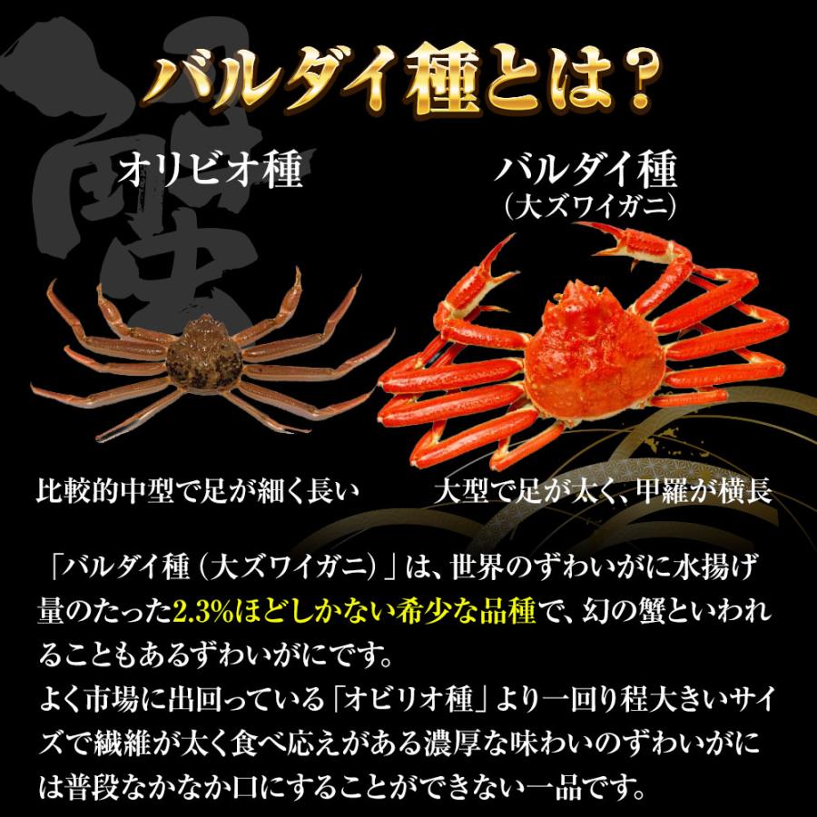 おさかな問屋 魚奏 ずわいかに カット済み 5R 3kg バルダイ 特大サイズ